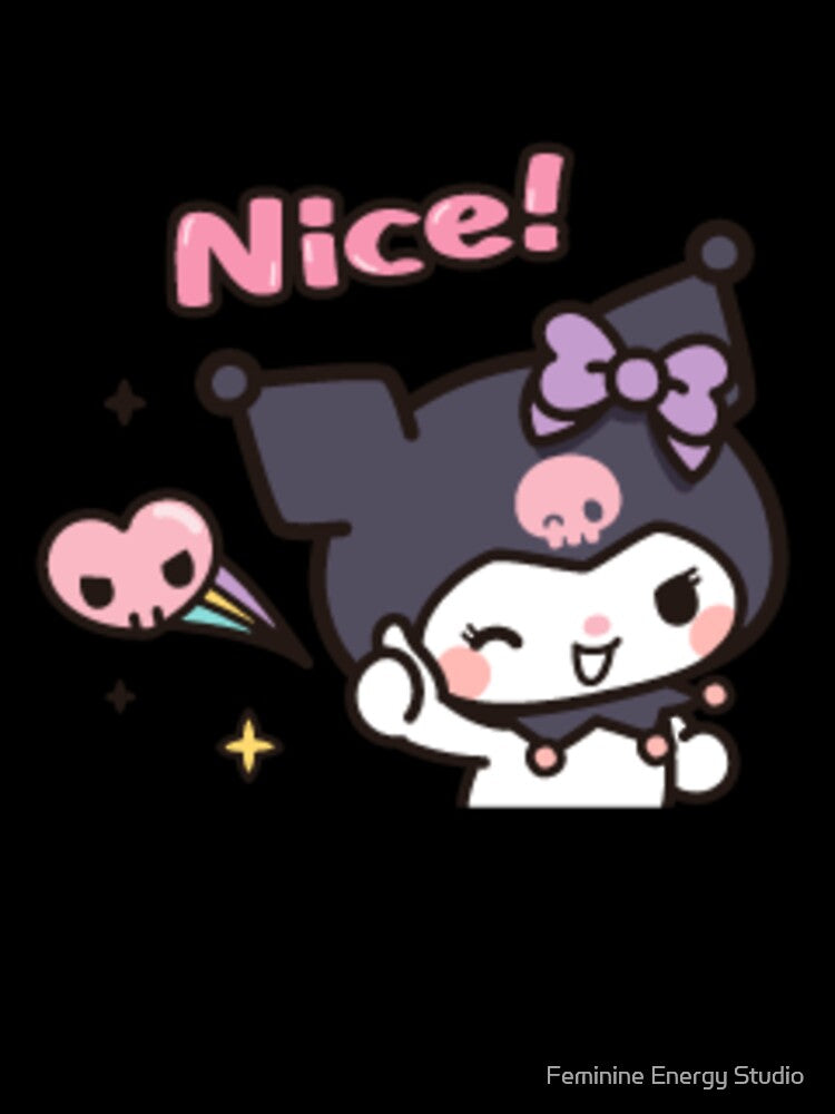 Cute Gothic Kawaii Devil Girl | Nice Quote Aesthetic Cartoon Design by Feminine Energy Studio