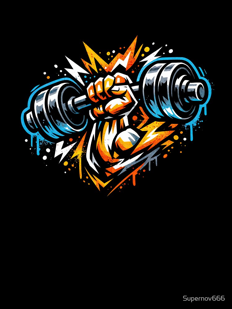 Power Surge – Dynamic Dumbbell Art by ForeverPrintsOK