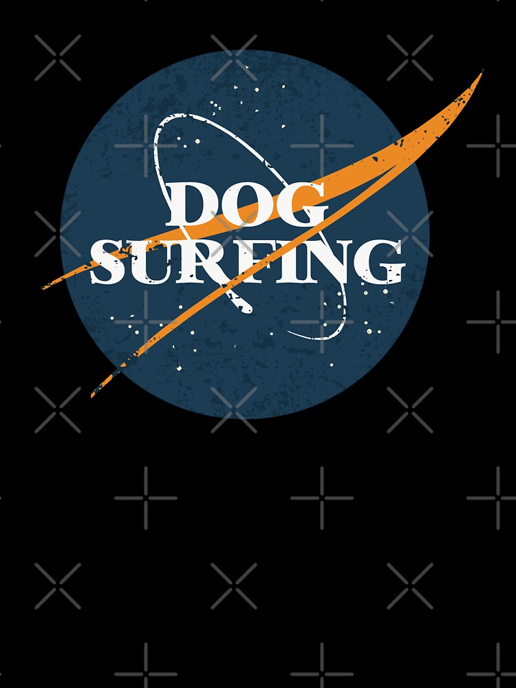 Dog Surfing Space Vintage by orlumbuspirate