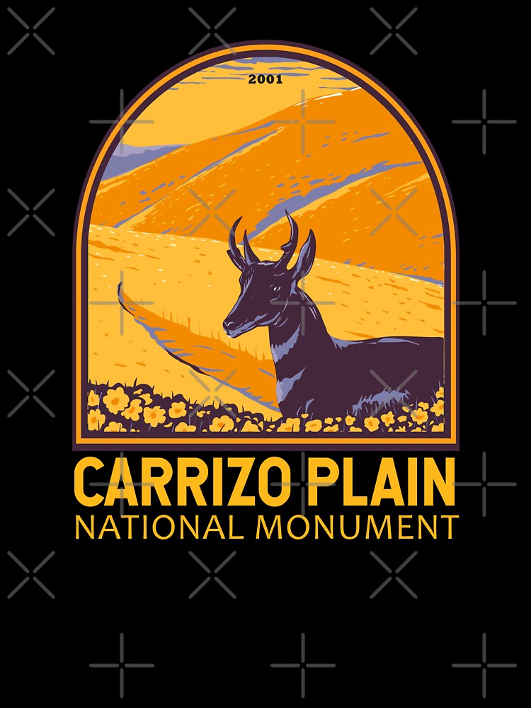 Carrizo Plain National Monument California Emblem by KrisSidDesigns