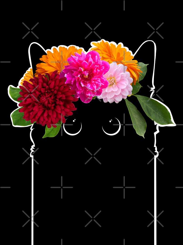 Flower black cat by sianelliot