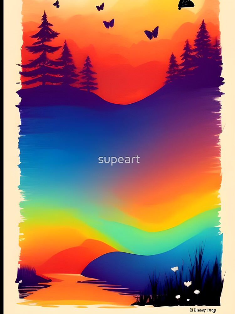 Shop Our High-quality Selection of Minimalist Landscape Butterfly Prints by supeart