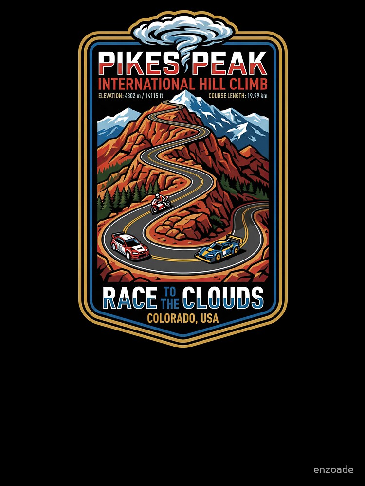 Pikes Peak Racing Summit Illustration by enzoade