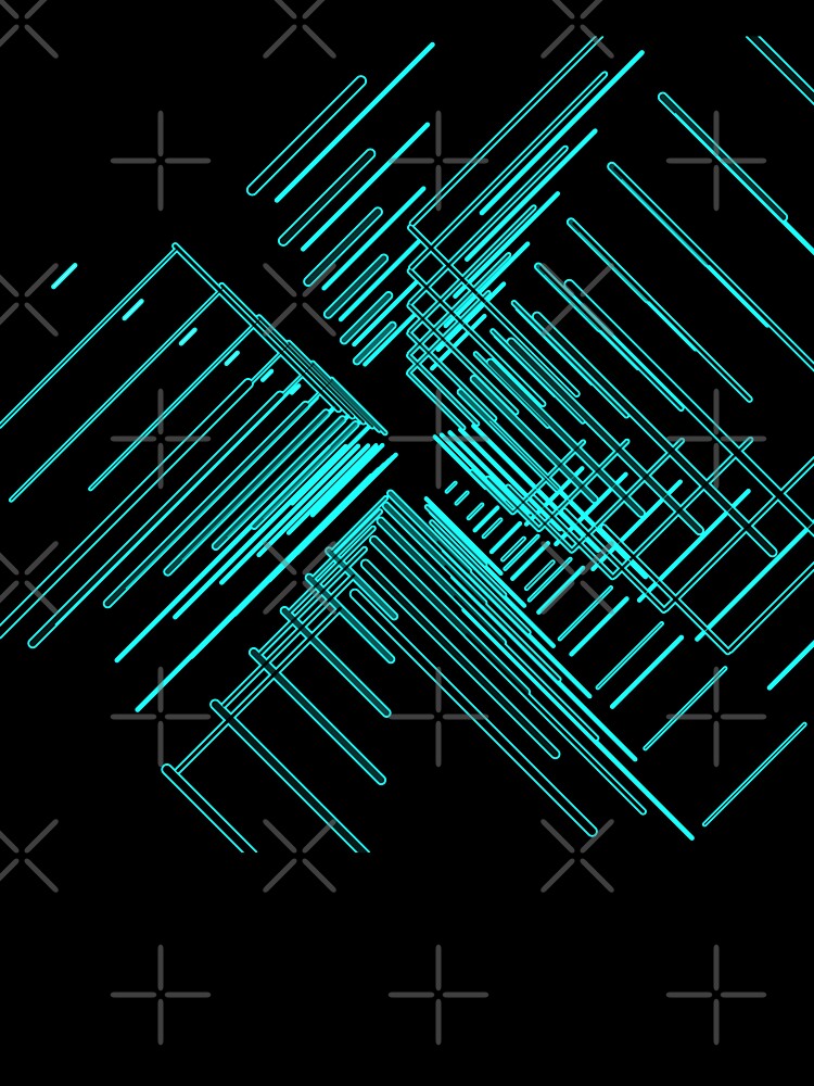 Galaxy space geometric blue black by Carolina Salazar