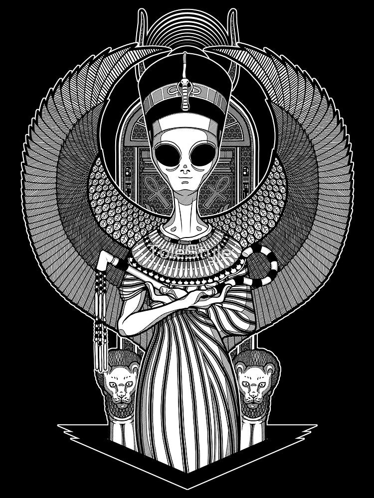 The alien Nefertiti - Black version by ToleStyle