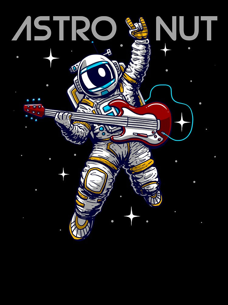 Astro nuts (astronaut playing guitar) by hayrpictures