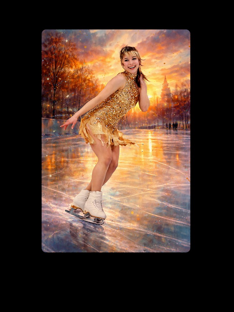 Figure Skating Sunset Art - Alysa Liu by origin-arthouse