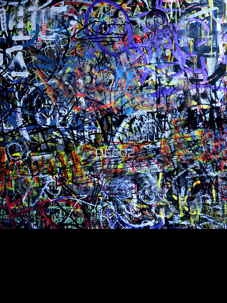 Urban Industrial Graffiti-Inspired Abstract Aesthetic Art by DEC02