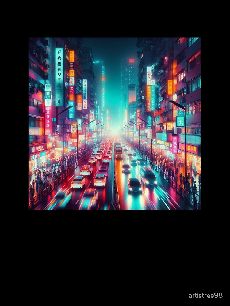 Neon Night Street by artistree98
