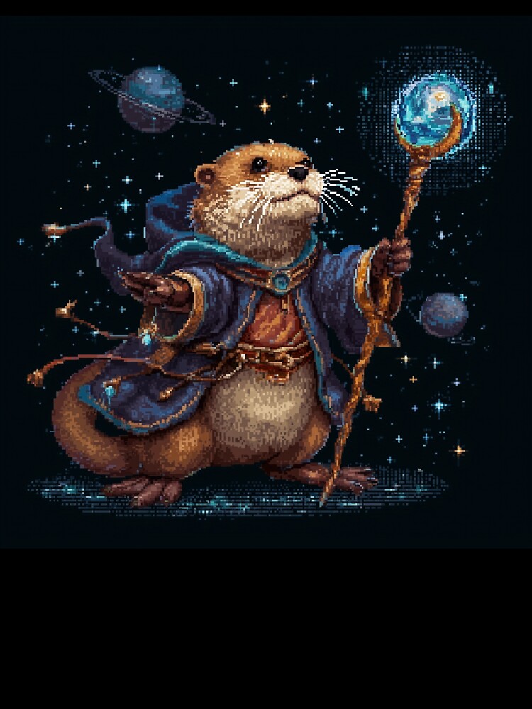 Otter Wizard Pixel Art by Kaos-Bit