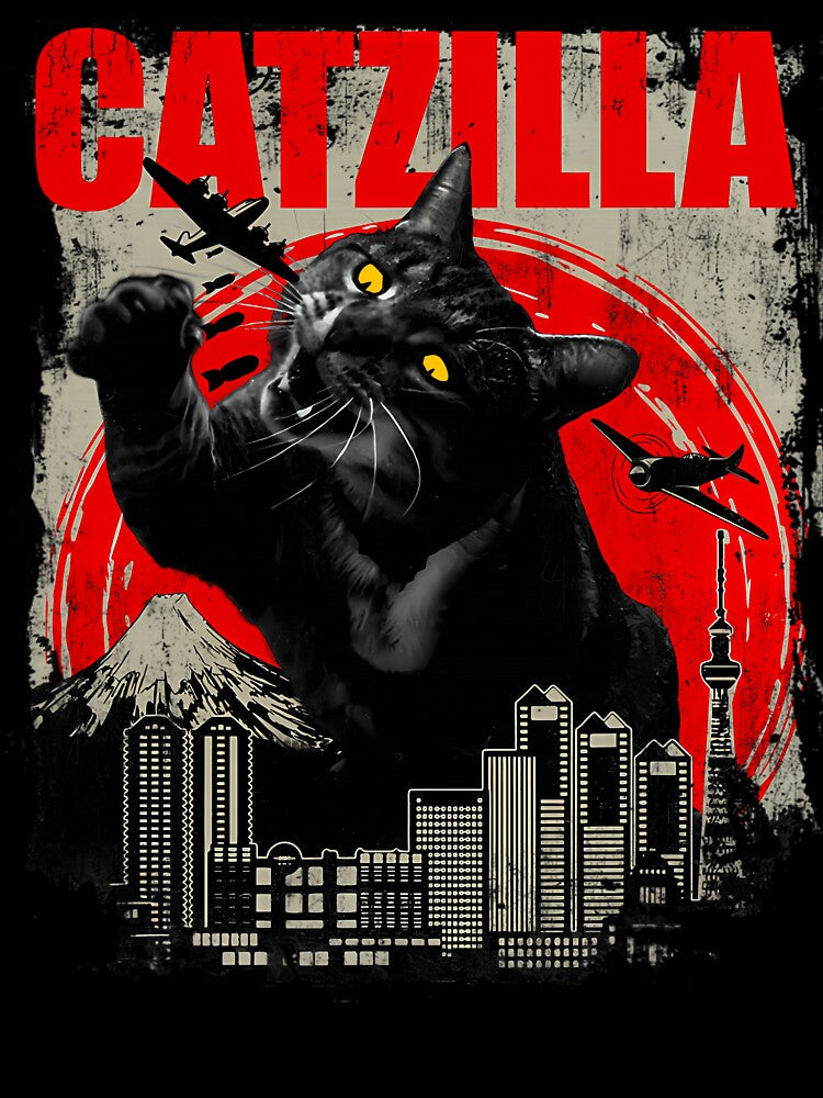 Catzilla - Funny Cat Lover Kitten Kitty Short Sleeve 	 Small by nnaqyuboeyl64