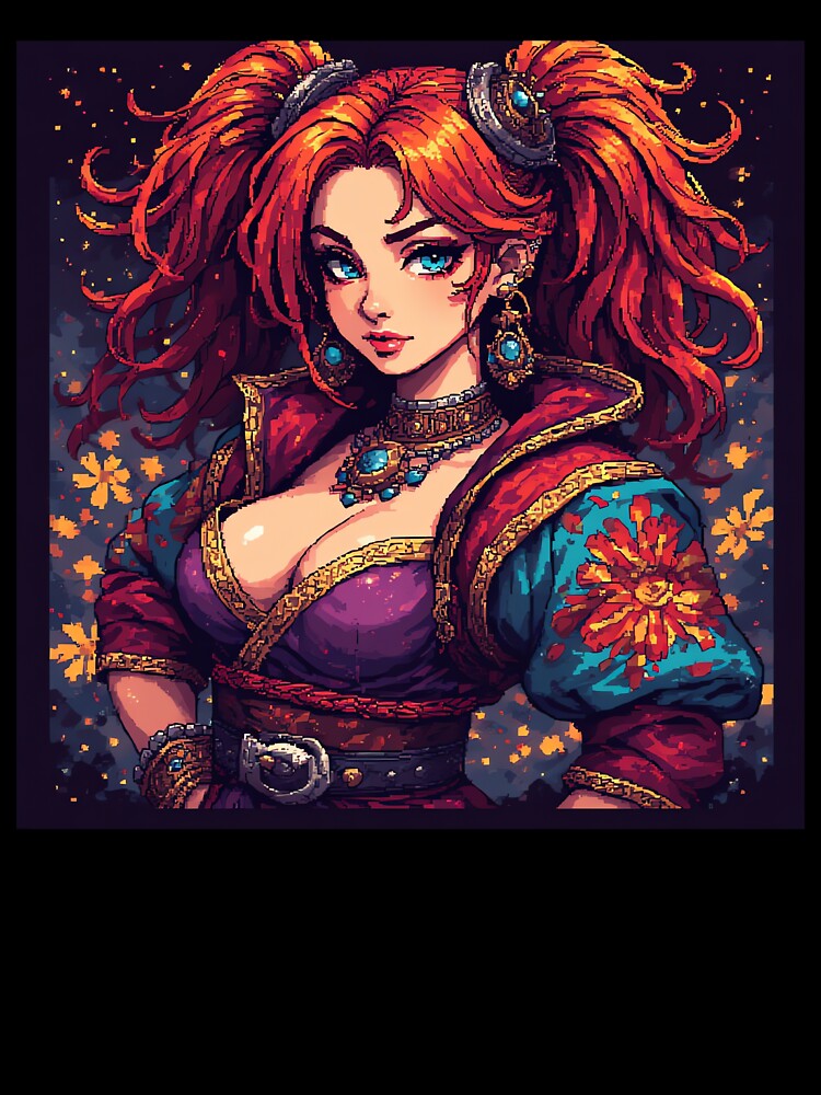 Retro cool Beautiful Girl Red Hair by jimcaza
