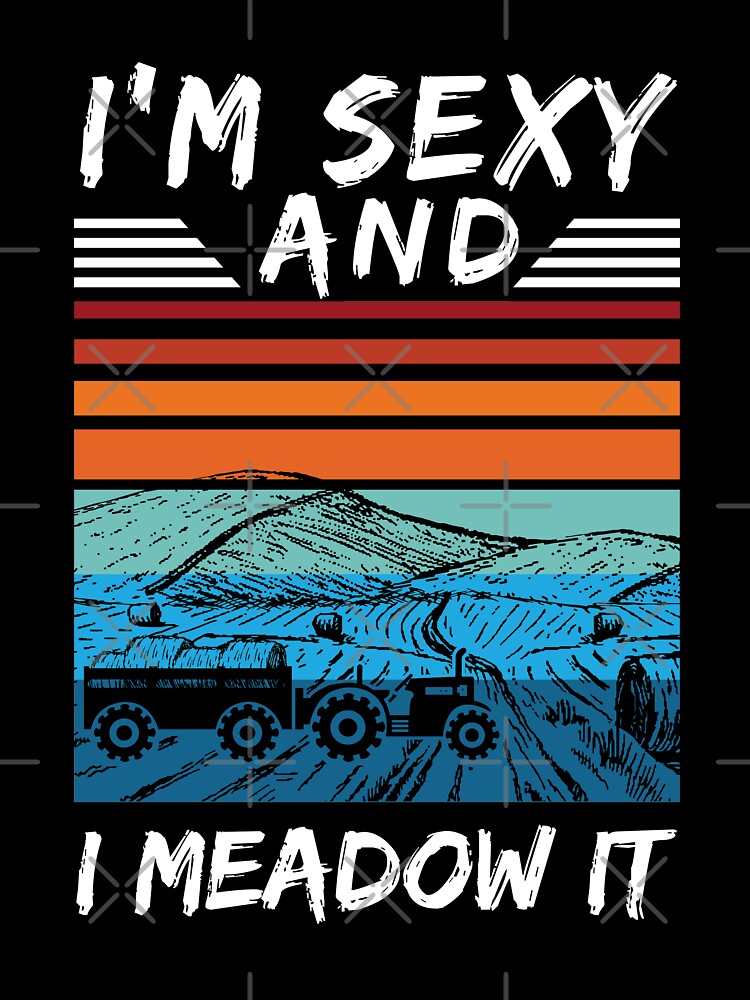 Vintage Farm Haystack Hay Retro Tractor Meadow Farmland Pasture Sexy Farmer by TheAplus
