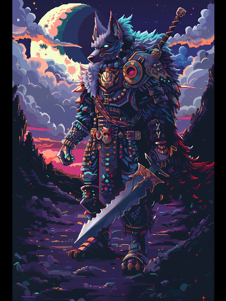 Wolf Knight Pixel Art by Kaos-Bit