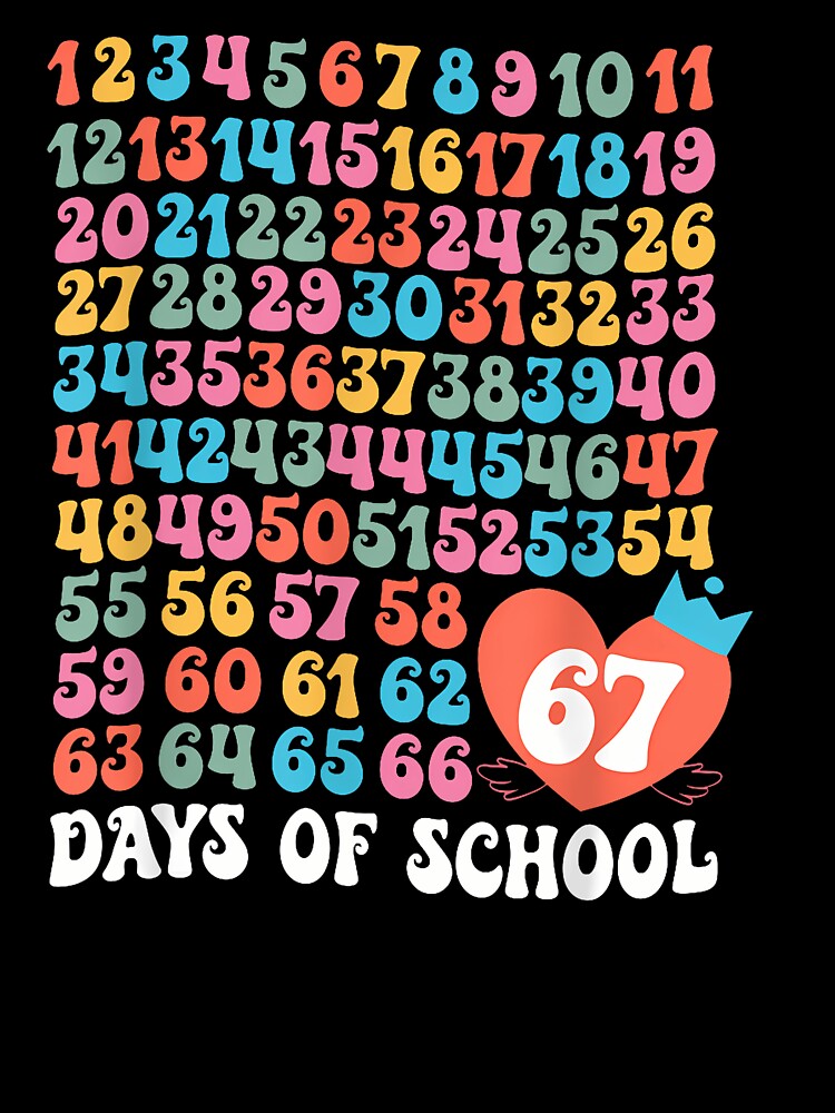 67Th Day Of School Teacher Kids Funny Six Seven 100Th Days by merlinnears