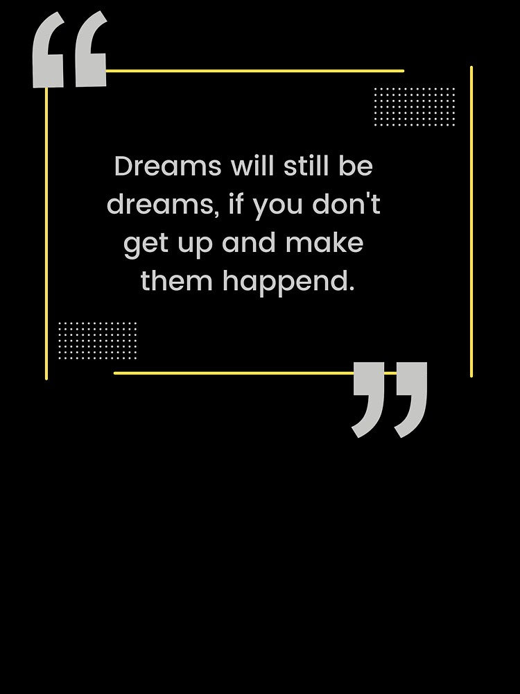 Dreams will be dreams Motivation Word Poster by Afe-Shop2