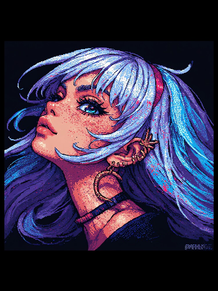 Retro cool Beautiful Girl colorful by jimcaza