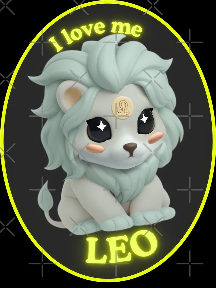 The Zodies Leo “I Love Me” Neon Badge by stickeeyard