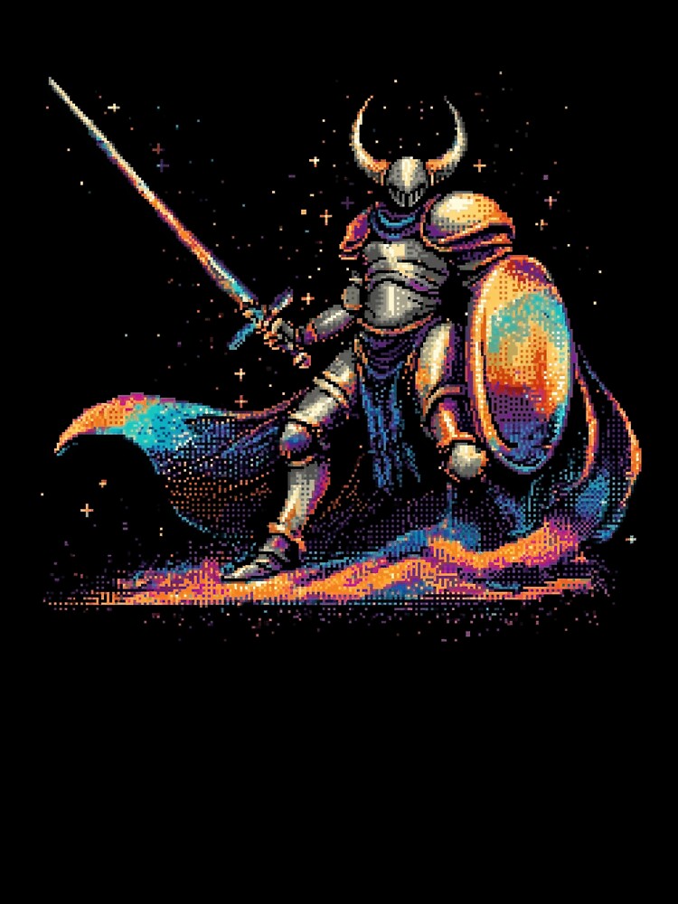Rainbow Knight Pixel Art by Kaos-Bit