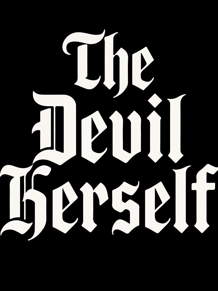 The Devil Herself Dark Feminine Gothic Humor Occult Aesthetic Vintage Design by kiralynstration