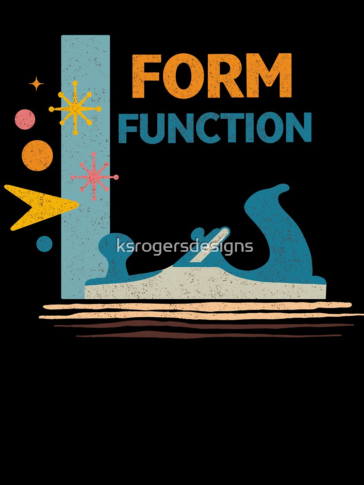 Form & Function Retro Woodworking Maker Design by ksrogersdesigns