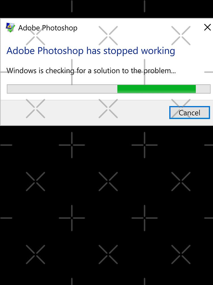 Photoshop has stopped working by ertxyz