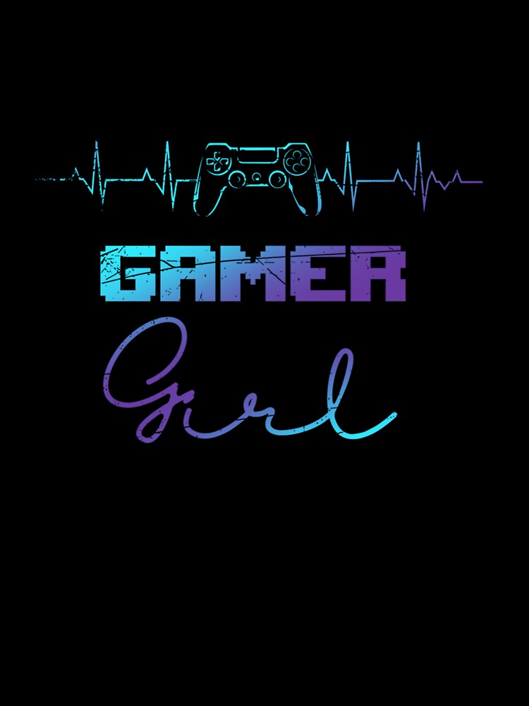 Gamer Women Girls Heartbeat Video Games Controller Gaming by taaddison50