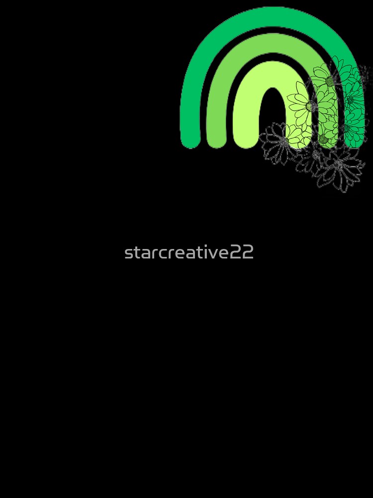 Cute Green Rainbow with Flowers by starcreative22