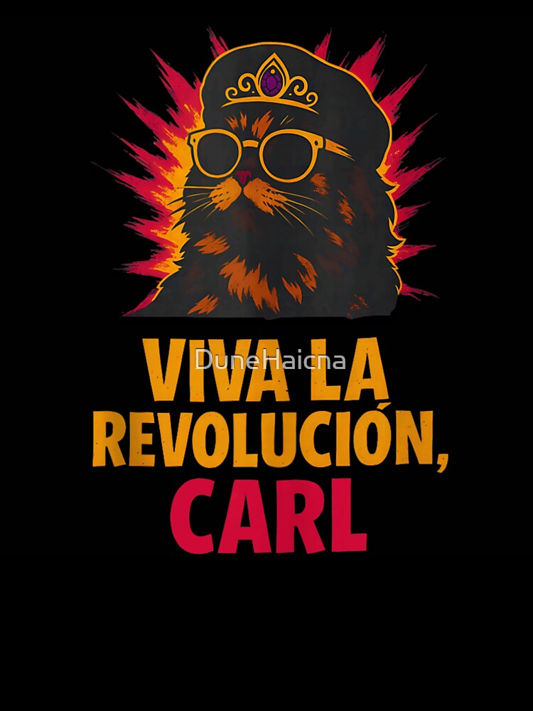 Funny Revolution Cat Viva La Revolucion Carl Princess Tiara Sunglasses Art by DuneHaicna