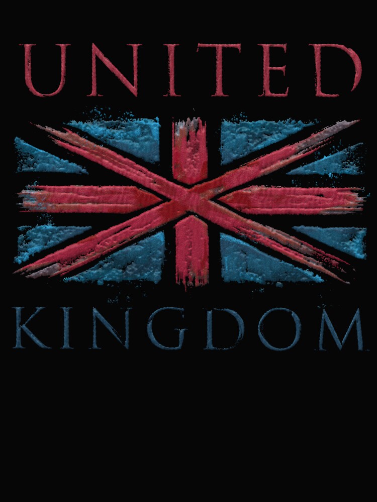 grunge and rusty united kingdom x flag - embroidery iron patch textured graphic artwork by hayrpictures