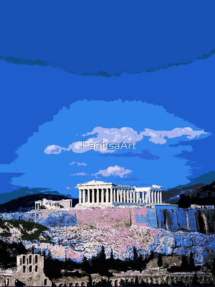 Travel Posters_Visit the Parthenon_Athens_Greece. by FanitsaArt