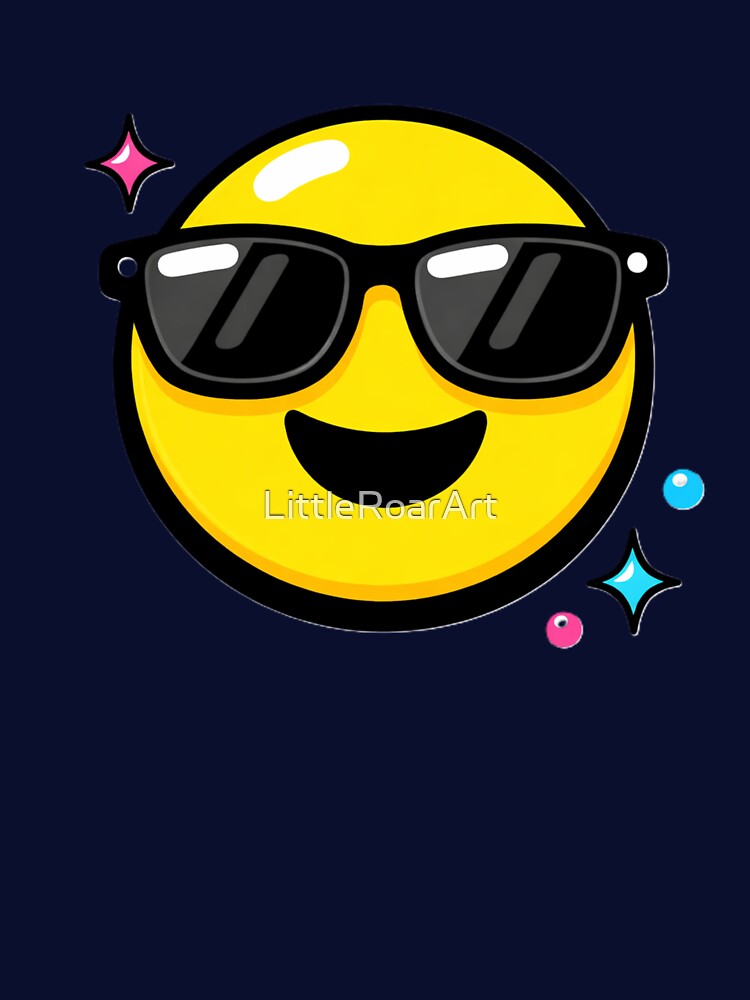 Happy Cool Smiley Y2K Aesthetic by LittleRoarArt