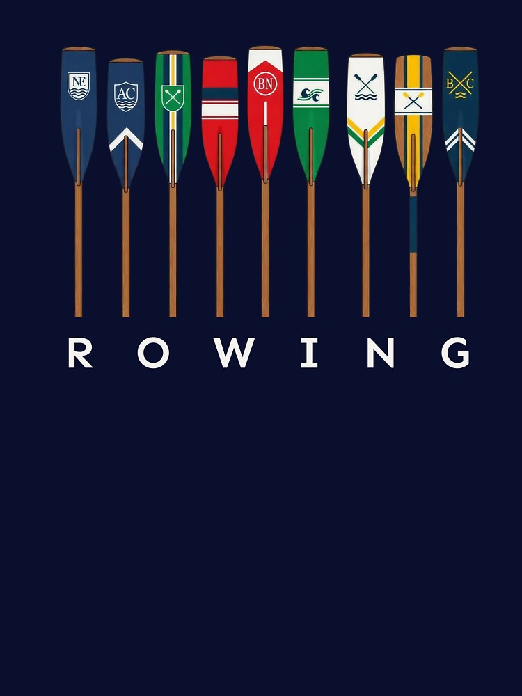 Rowing Oars Illustration Classic Nautical Sport Art by KiwiRider