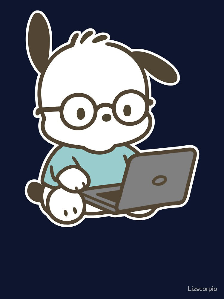 Pochacco on Laptop by Lizscorpio