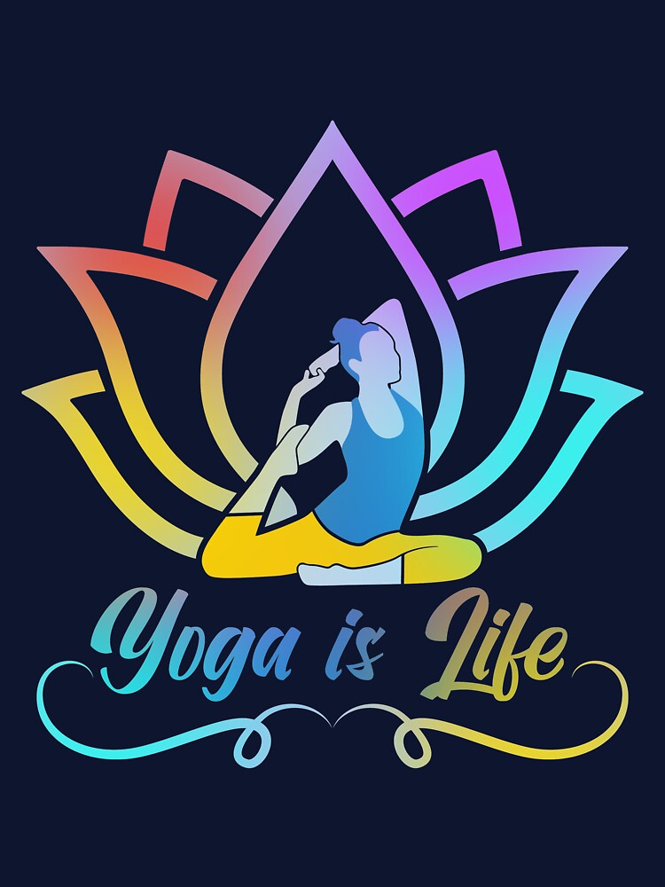 Beautiful lotus Yoga Life by Khushi Graphics