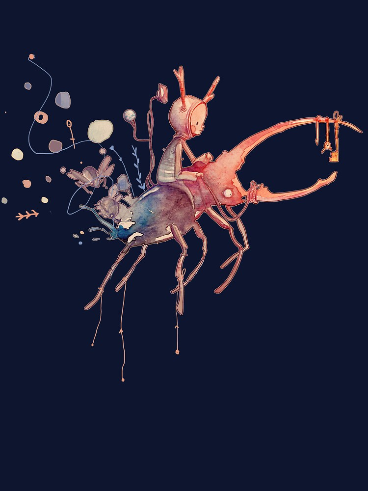 Kid & his flying beetle by hittouch