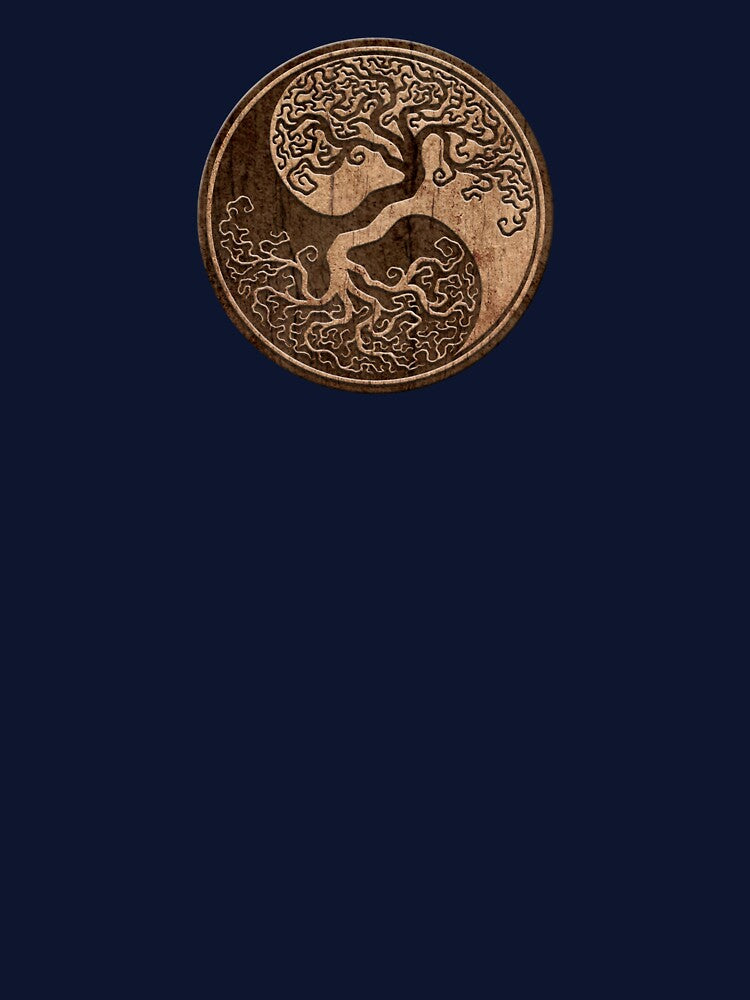 Rough Wood Grain Effect Tree of Life Yin Yang by JeffBartels