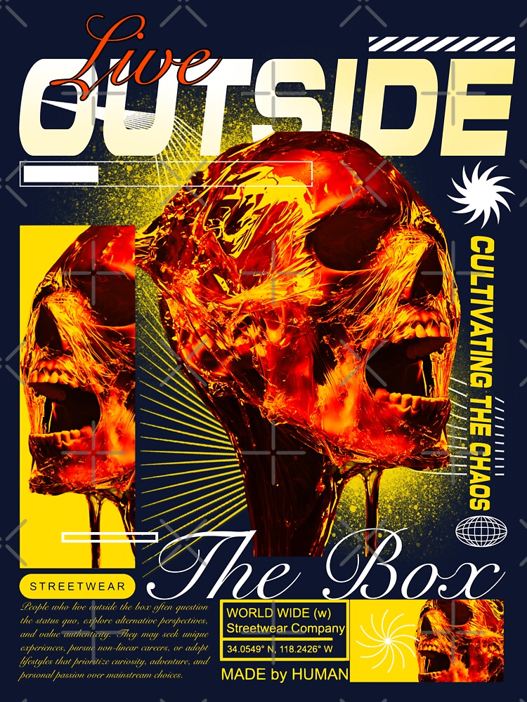 Live Outside The Box Cultivating Chaos Skull by LunaPixelStudio