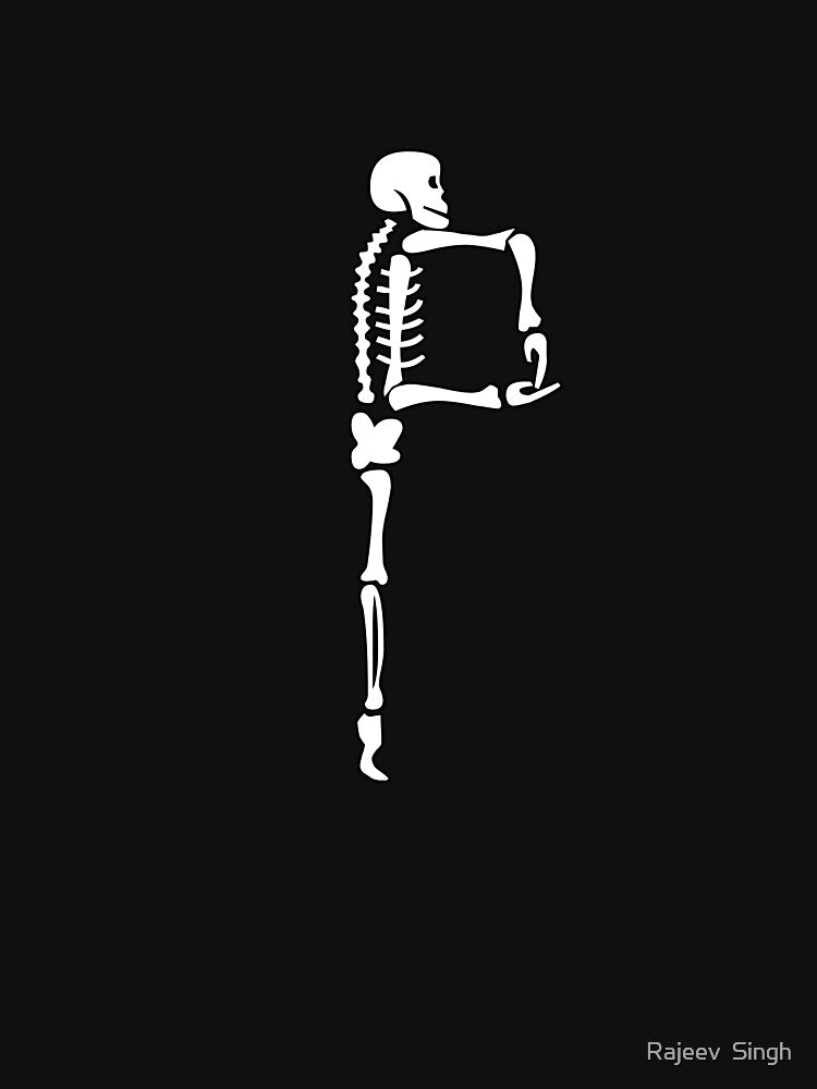 Skulls doing yoga initial monogram P by Rajeev  Singh