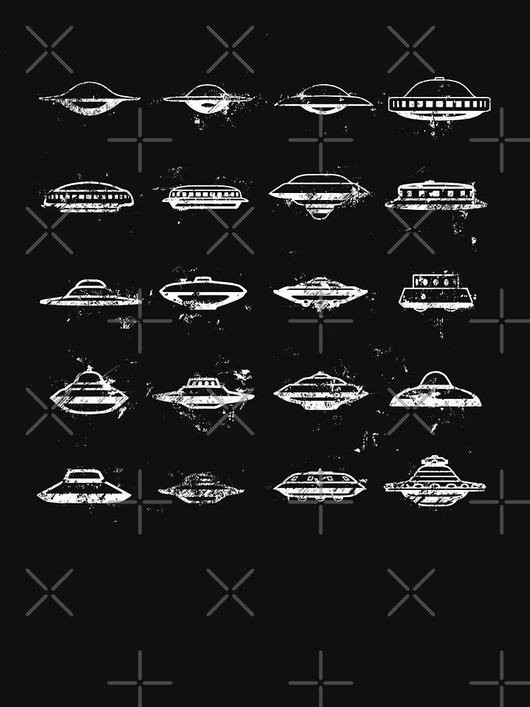 Vintage UFO craft chart by polygrafix
