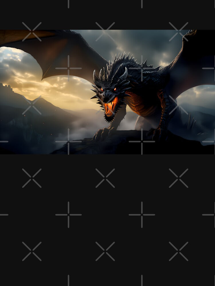Dark Fantasy Dragon - Roaring Fire by Fantasy Masterpiece