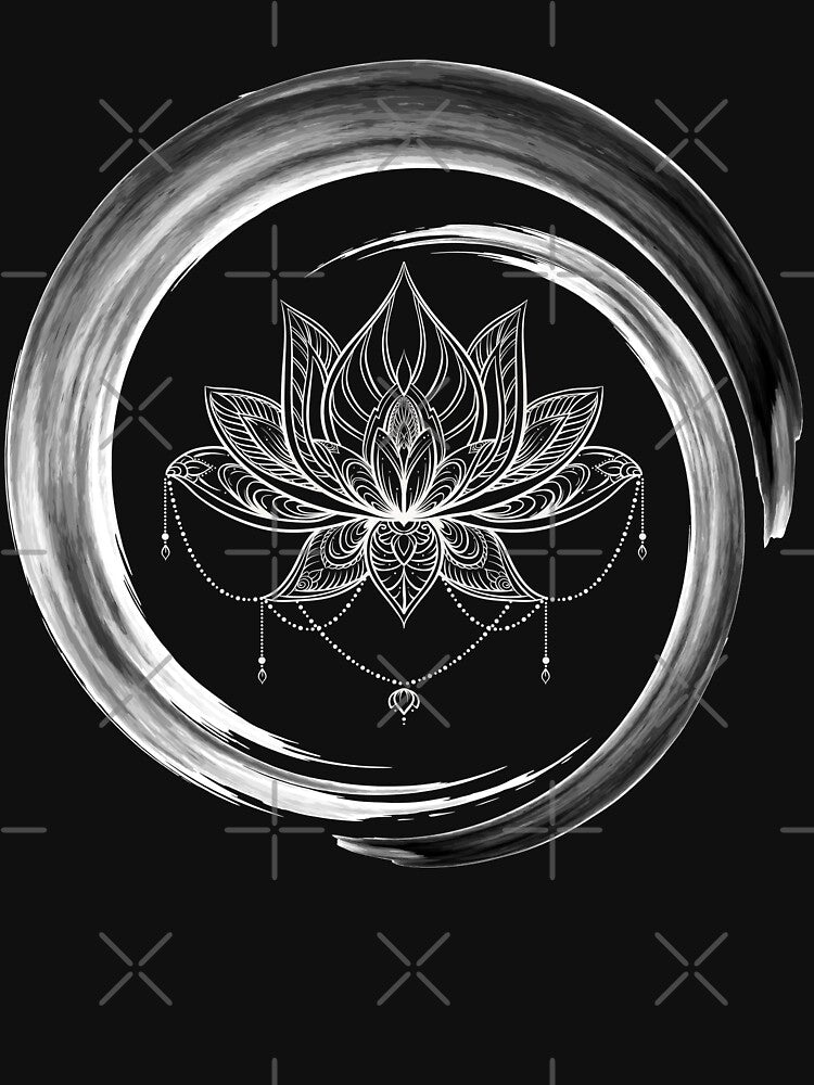 Flower of Life in Lotus Mandala good Vibe Graphic by Tannumoni