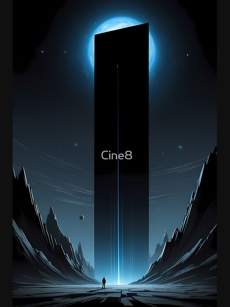 Cosmic Monolith Minimalist Art Print Cinema by Cine8