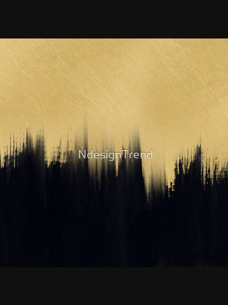 Modern Brush strokes Gold Black Design by NdesignTrend