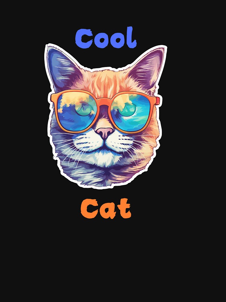 Cool cat with glasses by Purrs & Snuggles Designs