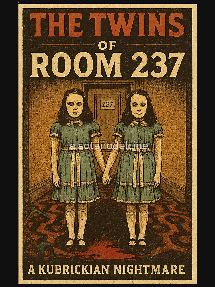 The Twins of Room 237 – Retro psychological horror fan art by elsotanodelcine