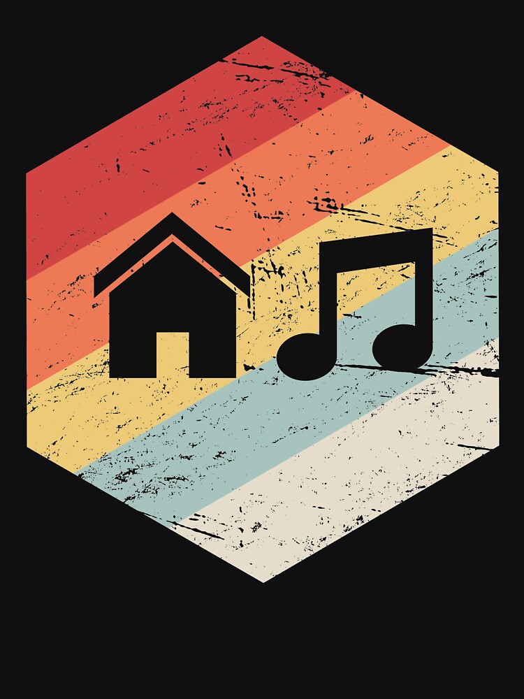House Music - Vintage Retro Hexagon by Jam Jar