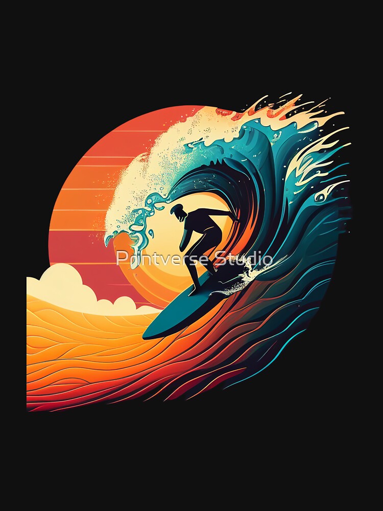 Surfing illustration by Printverse Studio