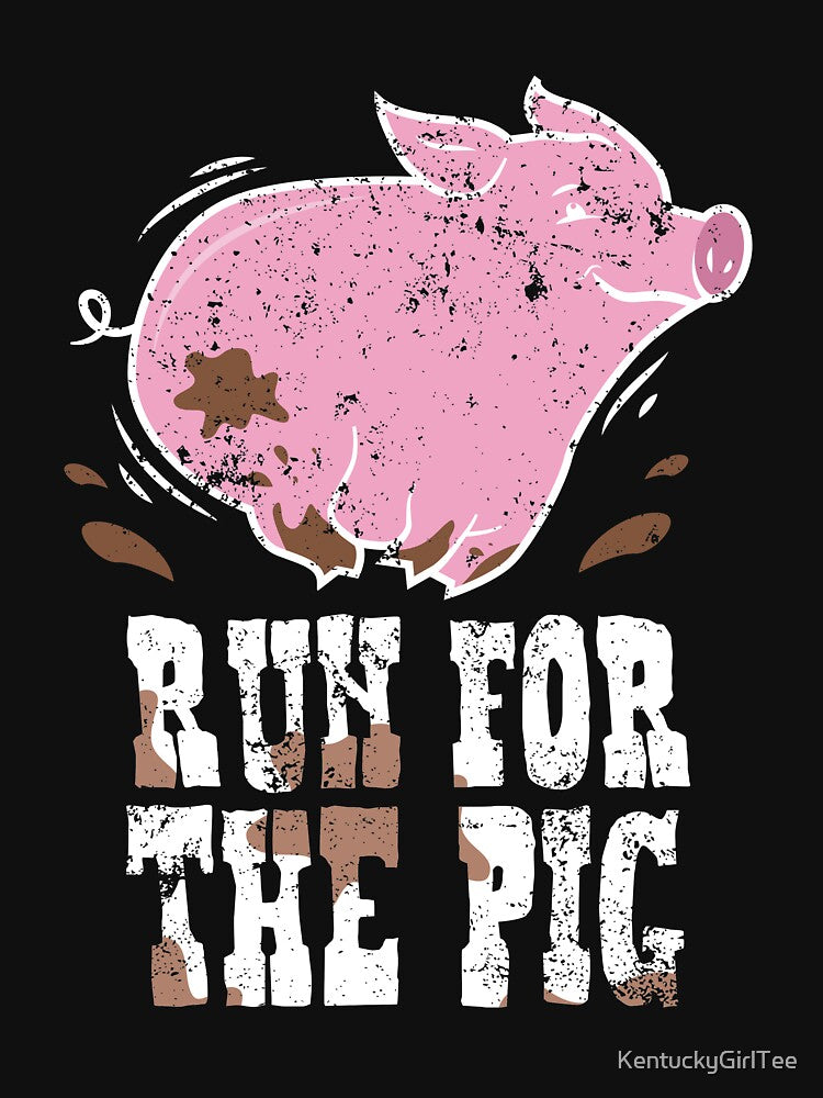 Pig Funny Gift Greased Pig Chasing Pigs by KentuckyGirlTee