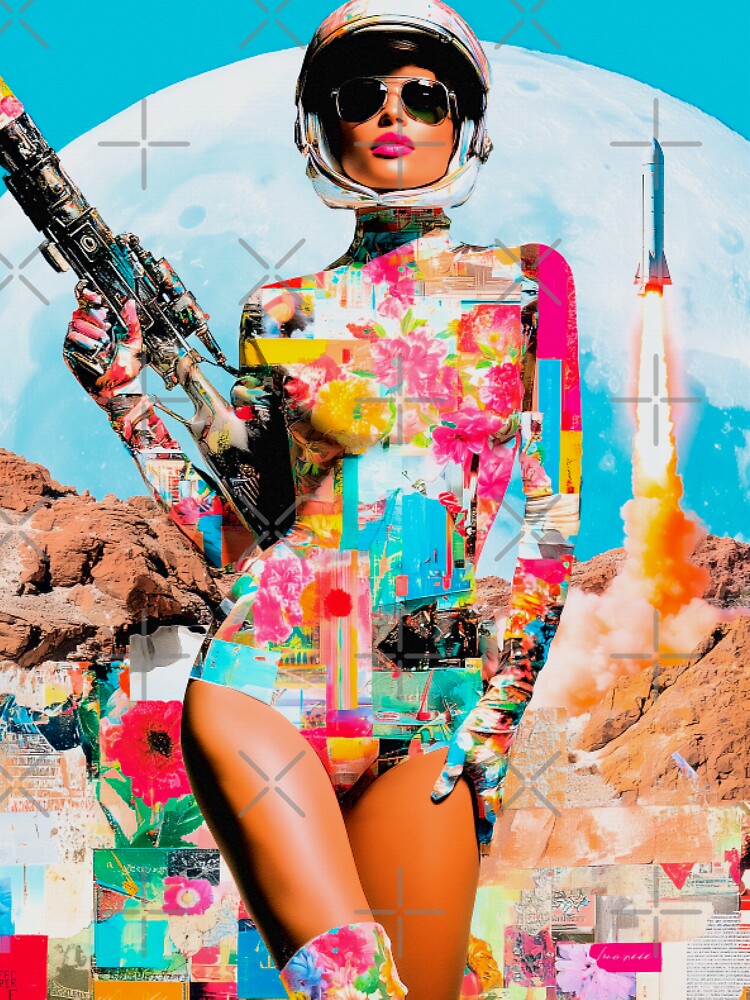 Retro Futuristic Fashion | Female Space Cadet | Vintage Artwork by OrganicLights
